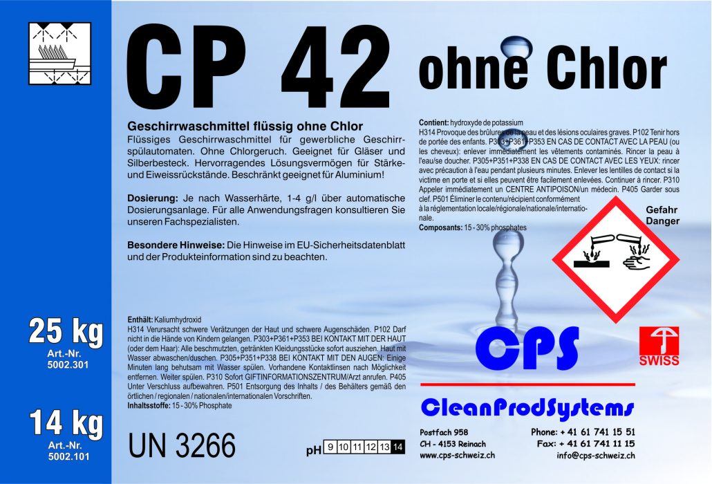 Geschirrspülmittel ohne ChlorCP42