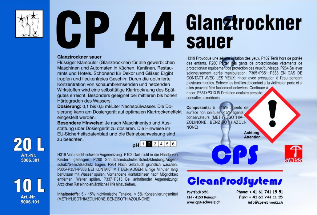 Glanztrockner sauer CP44